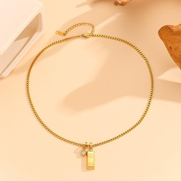 Fine Gold Bar Pendant - Reet Pehal