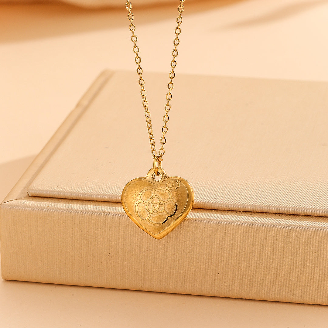 Passionate Petals Gold Heart Pendant - Reet Pehal