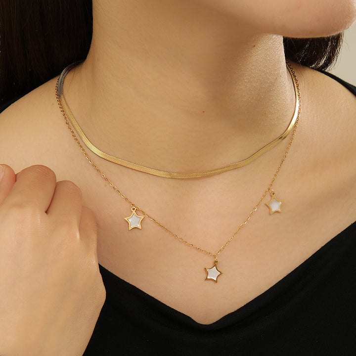 Graceful Golden Starlight Necklace - Reet Pehal