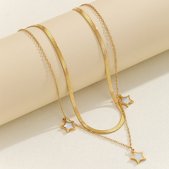 Graceful Golden Starlight Necklace - Reet Pehal