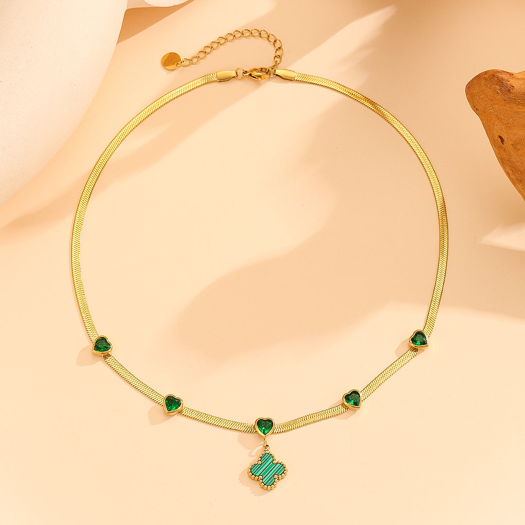 Harmonious Green Gemstone Necklace - Reet Pehal