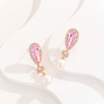 Load image into Gallery viewer, Adorable Pearl Pizzazz Pink Earrings - Reet Pehal
