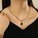 Load image into Gallery viewer, Splendid Verde Glow Gold Necklace - Reet Pehal
