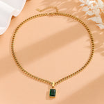 Load image into Gallery viewer, Splendid Verde Glow Gold Necklace - Reet Pehal
