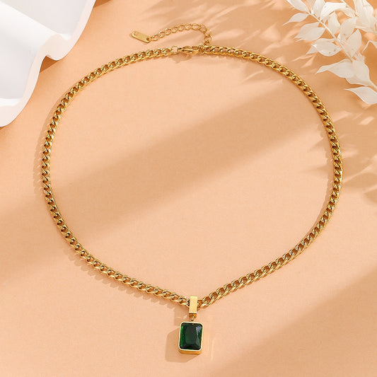 Splendid Verde Glow Gold Necklace - Reet Pehal