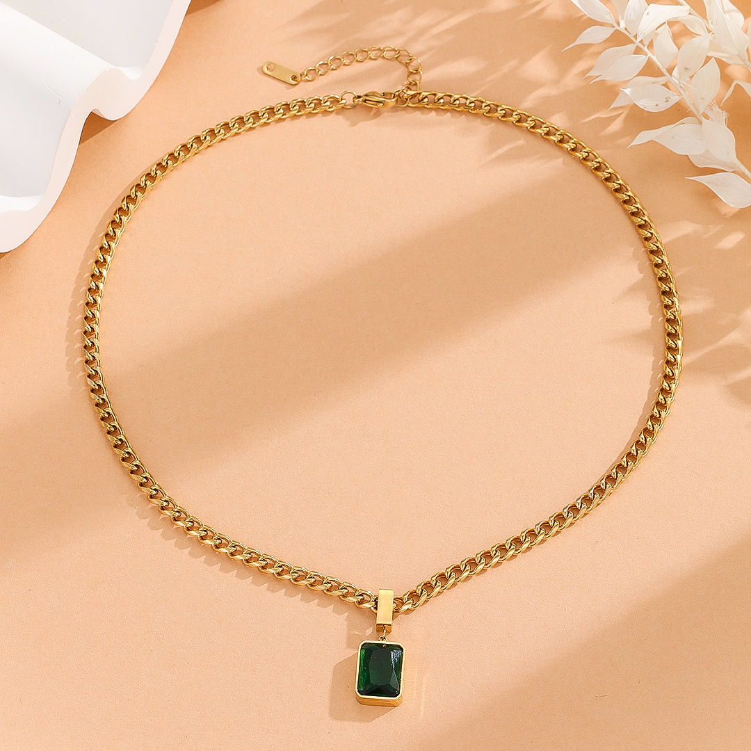 Splendid Verde Glow Gold Necklace - Reet Pehal