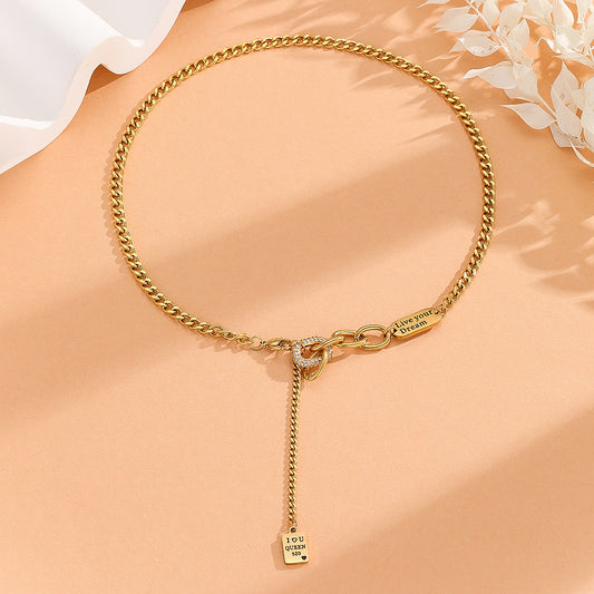 Stylish Golden Cascade Necklace - Reet Pehal