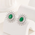 Load image into Gallery viewer, Sunlit Splendor Green Earrings - Reet Pehal
