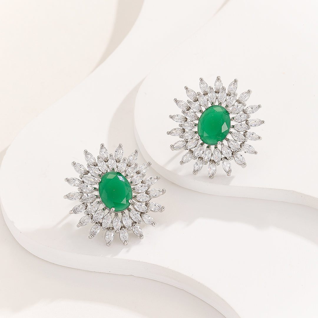 Sunlit Splendor Green Earrings - Reet Pehal