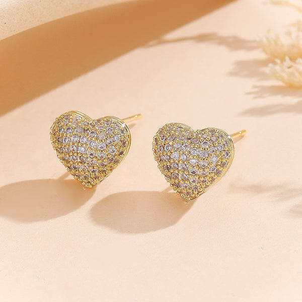 Spectacular Heart Sparkle Studs