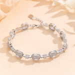 Load image into Gallery viewer, Delicate Gemstone Halo Chain Bracelet
