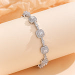 Load image into Gallery viewer, Delicate Gemstone Halo Chain Bracelet
