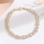 Load image into Gallery viewer, Delicate Gemstone Halo Chain Bracelet
