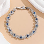 Load image into Gallery viewer, Delicate Gemstone Halo Chain Bracelet
