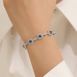 Load image into Gallery viewer, Delicate Gemstone Halo Chain Bracelet
