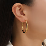 Load image into Gallery viewer, Contemporary Shine Hoop Earrings
