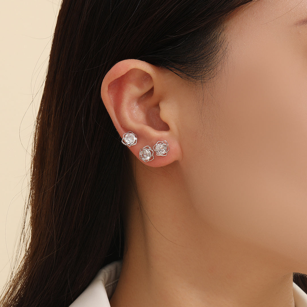 Delicate Floral Geometry Earrings