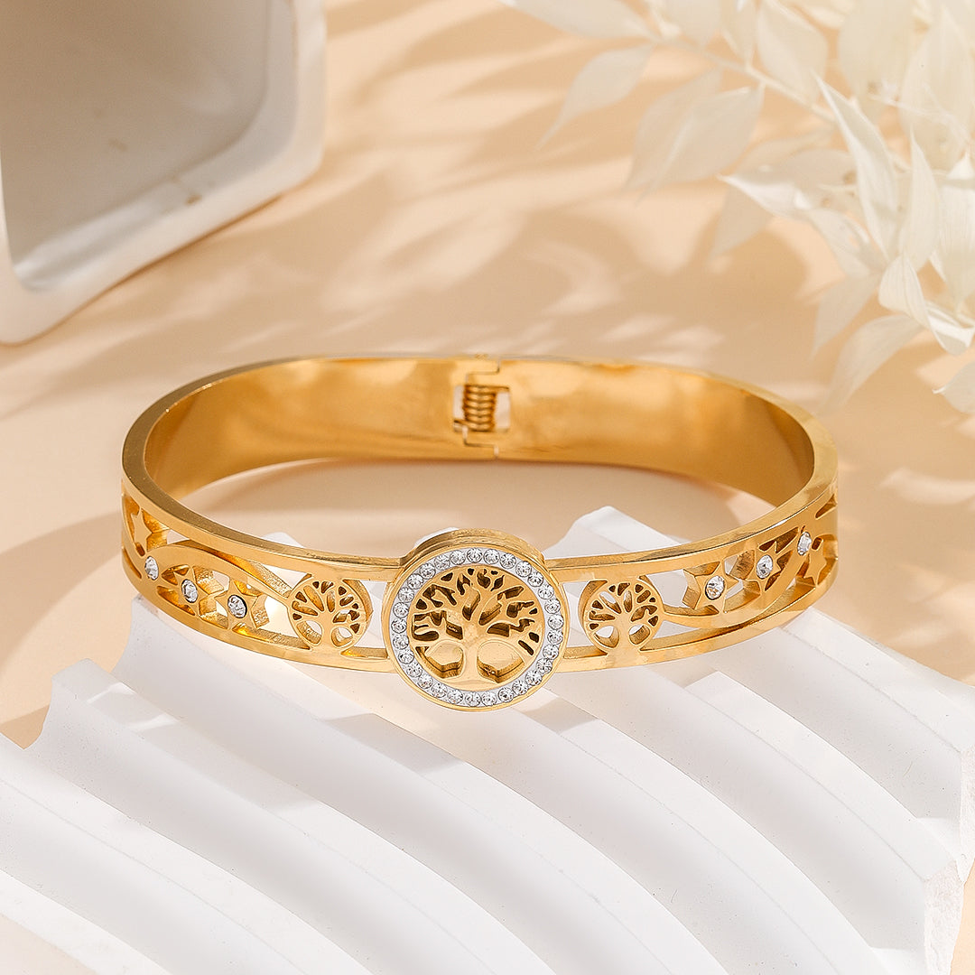 Luminous Golden Arborea Bangle - Reet Pehal