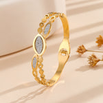 Load image into Gallery viewer, Gilded Oval Splendor Bangle - Reet Pehal
