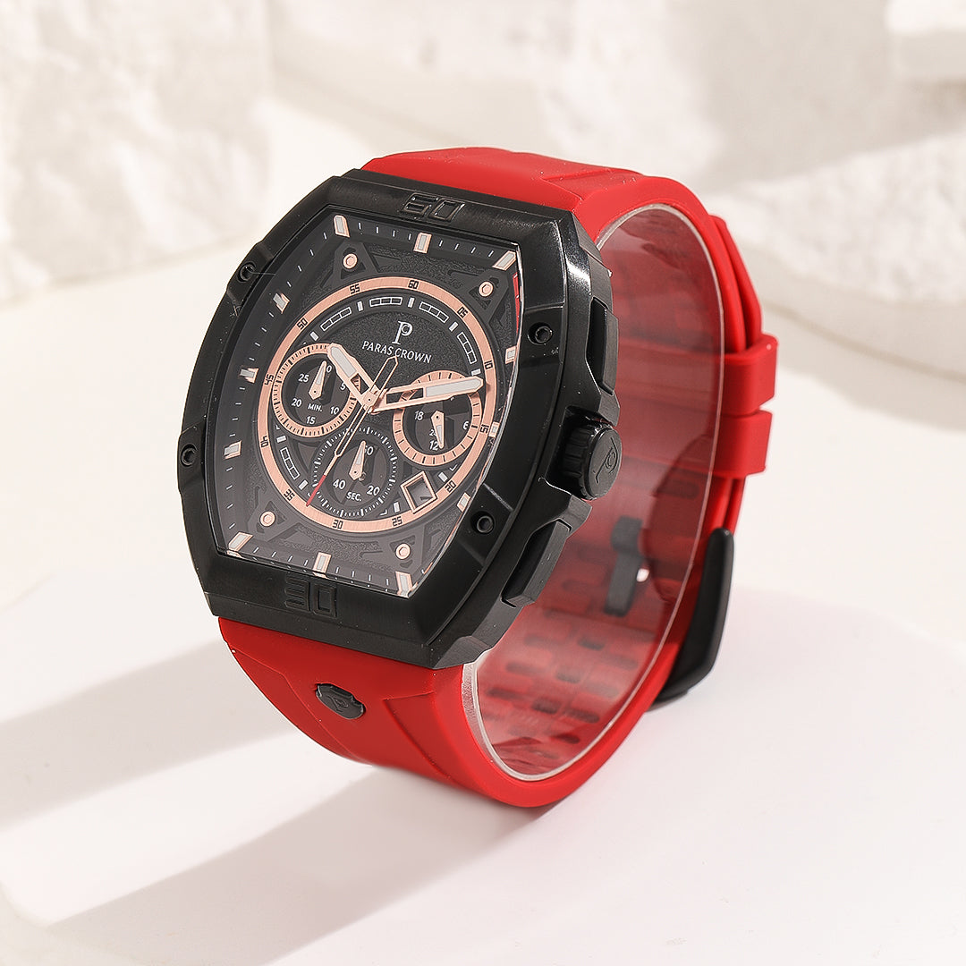 PARAS CROWN Red Racer Wristwatch - Reet Pehal