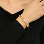 Load image into Gallery viewer, Exclusive Golden Petal Bangle - Reet Pehal
