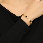 Load image into Gallery viewer, Diamond Dotted Gold Bangle - Reet Pehal
