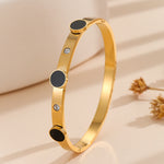 Load image into Gallery viewer, Diamond Dotted Gold Bangle - Reet Pehal
