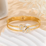 Load image into Gallery viewer, Hearts of Sparkle Gold Bangle - Reet Pehal
