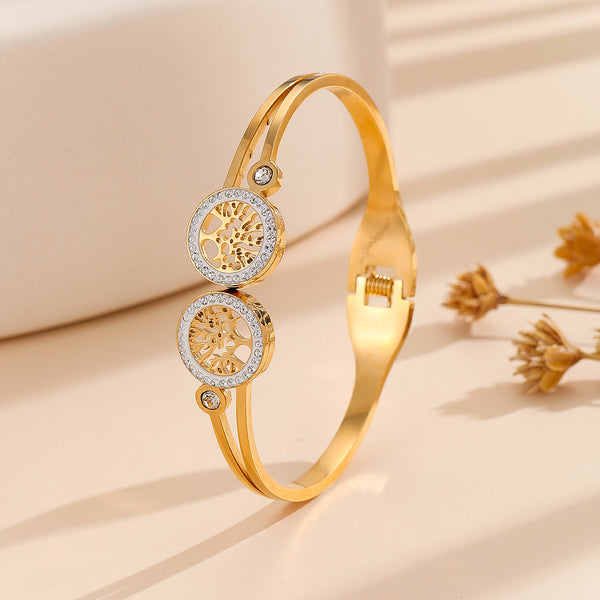 Radiant Aura Gold Bangle - Reet Pehal