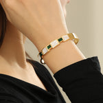 Load image into Gallery viewer, Regal Emerald Springtime Bangle - Reet Pehal
