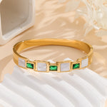 Load image into Gallery viewer, Regal Emerald Springtime Bangle - Reet Pehal
