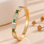 Load image into Gallery viewer, Regal Emerald Springtime Bangle - Reet Pehal
