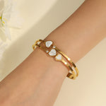 Load image into Gallery viewer, Adorable Hearts Aflame Gold  Bangle - Reet Pehal
