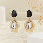 Load image into Gallery viewer, Subtle Golden Noir Fringe Earrings - Reet Pehal
