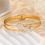 Load image into Gallery viewer, Adorable Hearts Aflame Gold  Bangle - Reet Pehal
