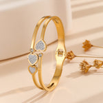 Load image into Gallery viewer, Adorable Hearts Aflame Gold  Bangle - Reet Pehal
