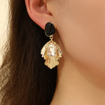 Load image into Gallery viewer, Subtle Golden Noir Fringe Earrings - Reet Pehal
