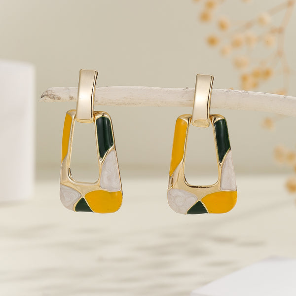 Contemporary Mellow Yellow Earrings - Reet Pehal