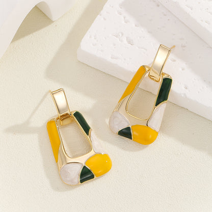 Contemporary Mellow Yellow Earrings