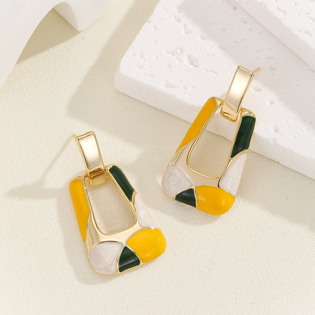 Contemporary Mellow Yellow Earrings - Reet Pehal