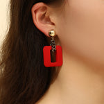 Load image into Gallery viewer, Stylish Red Cutout Earrings - Reet Pehal
