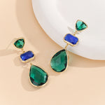 Load image into Gallery viewer, Azure Breeze Gold Dangle Earrings - Reet Pehal
