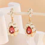 Load image into Gallery viewer, Gorgeous Crimson Crest Earrings - Reet Pehal
