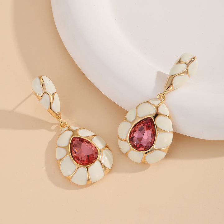 Gorgeous Crimson Crest Earrings - Reet Pehal