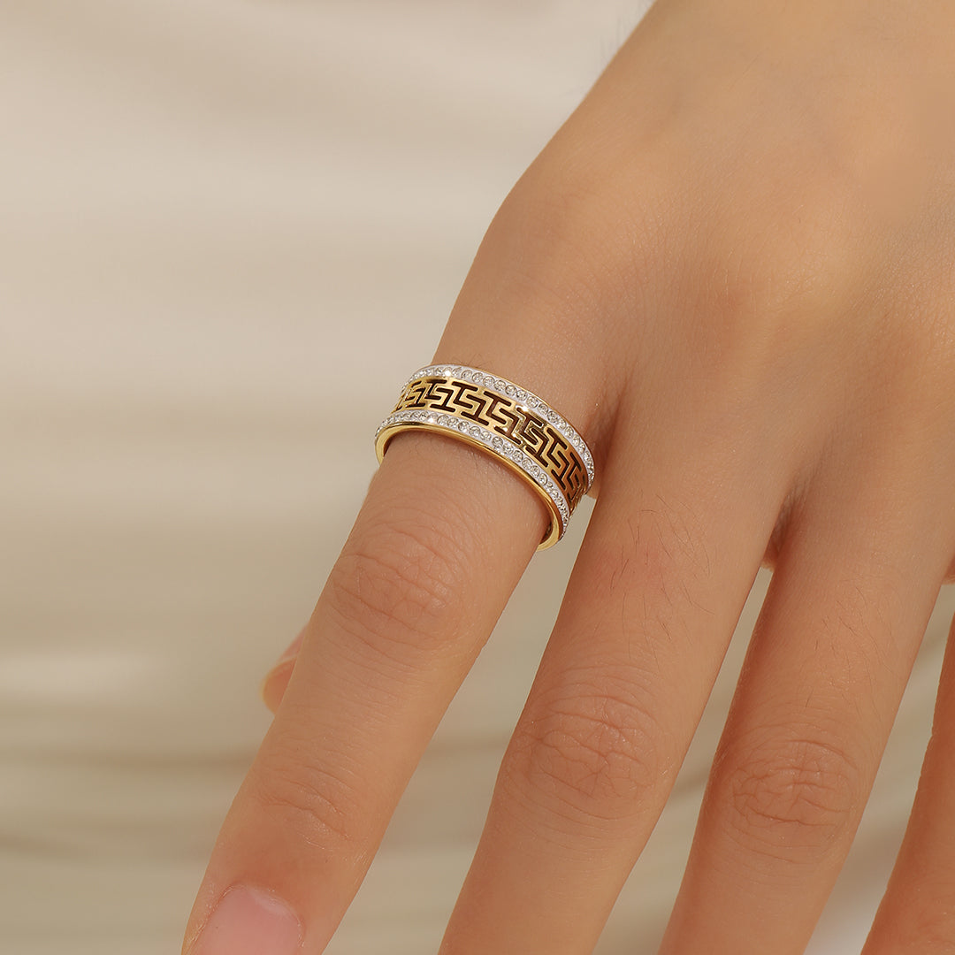 Athenian Glow Geometric Ring