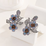 Load image into Gallery viewer, Enchanting Blossom Brilliance Silver Earrings - Reet Pehal
