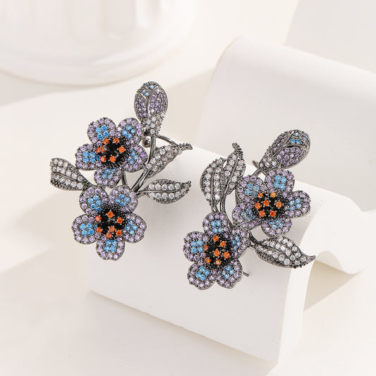 Enchanting Blossom Brilliance Silver Earrings
