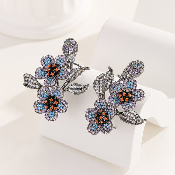 Enchanting Blossom Brilliance Silver Earrings - Reet Pehal