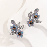 Load image into Gallery viewer, Enchanting Blossom Brilliance Silver Earrings - Reet Pehal
