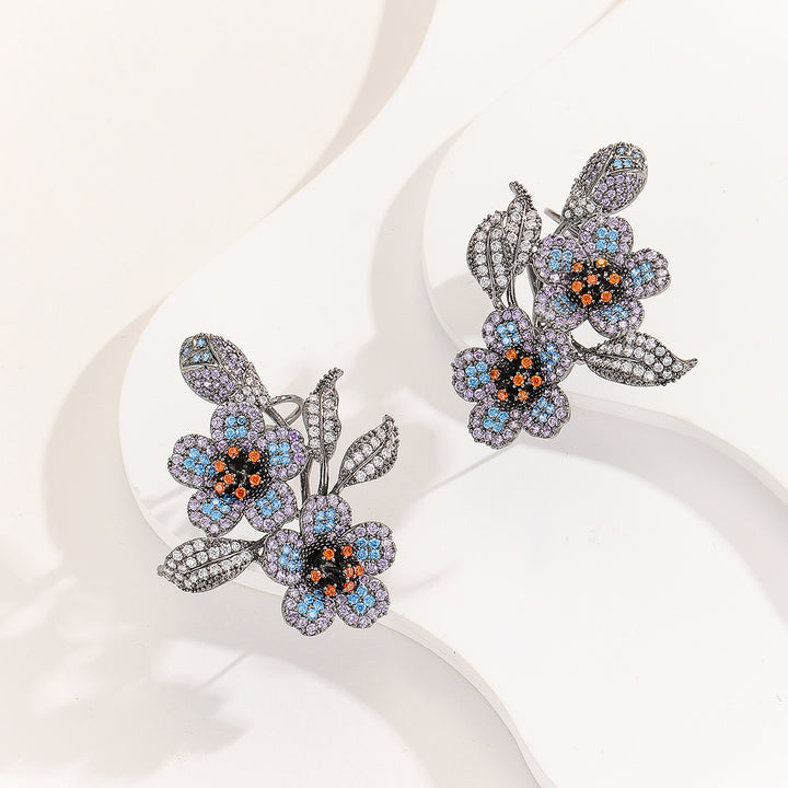 Enchanting Blossom Brilliance Silver Earrings - Reet Pehal